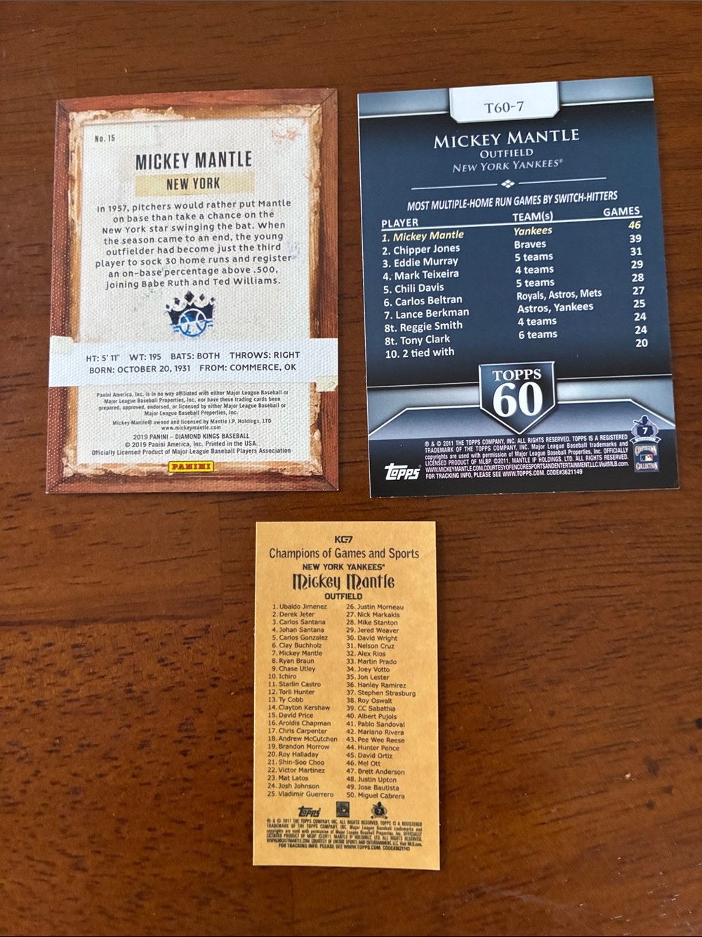 10 Card Mickey Mantle Lot - Picture 5 of 7